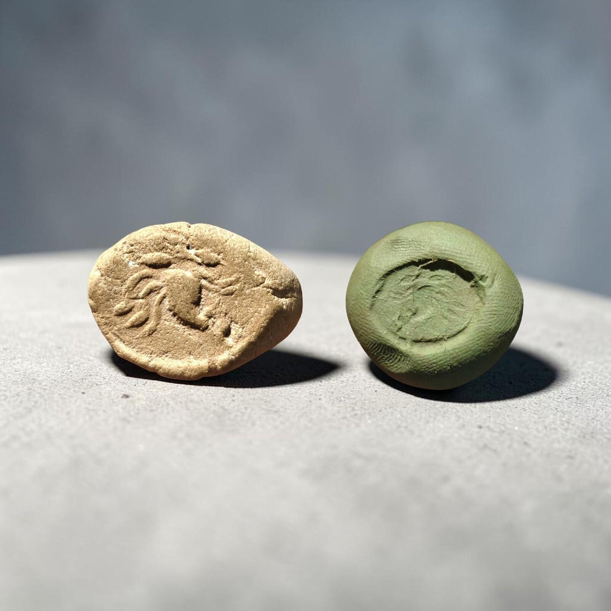 Ancient Greek Roman Circa 1st-3rd centuries AD. Terracotta Clay Bullae Tessera