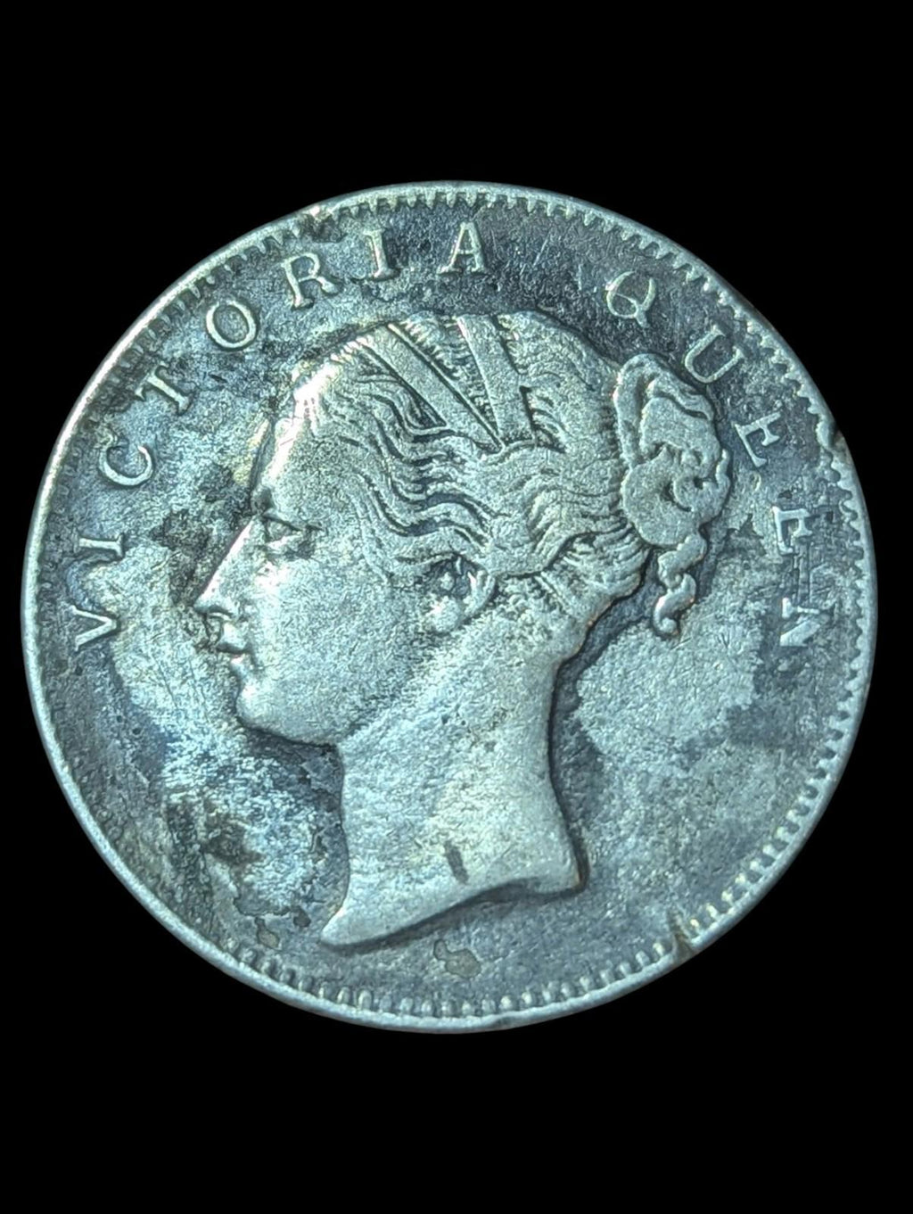 1840 British East India Silver Rupee Victoria Queen Con. Legend Indian Variety