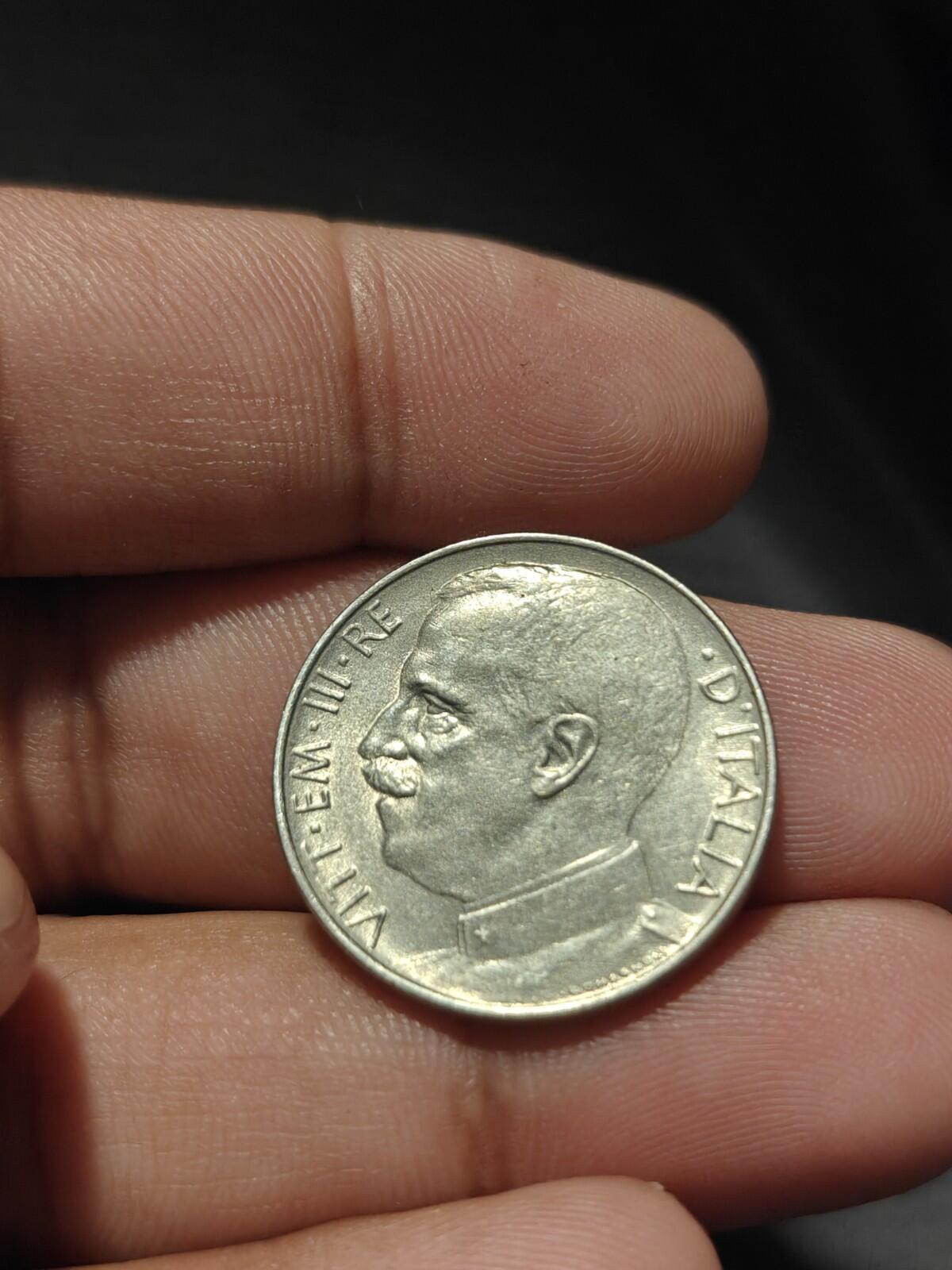 Italy 1921 50 Centesimi Lion animal Uncirculated