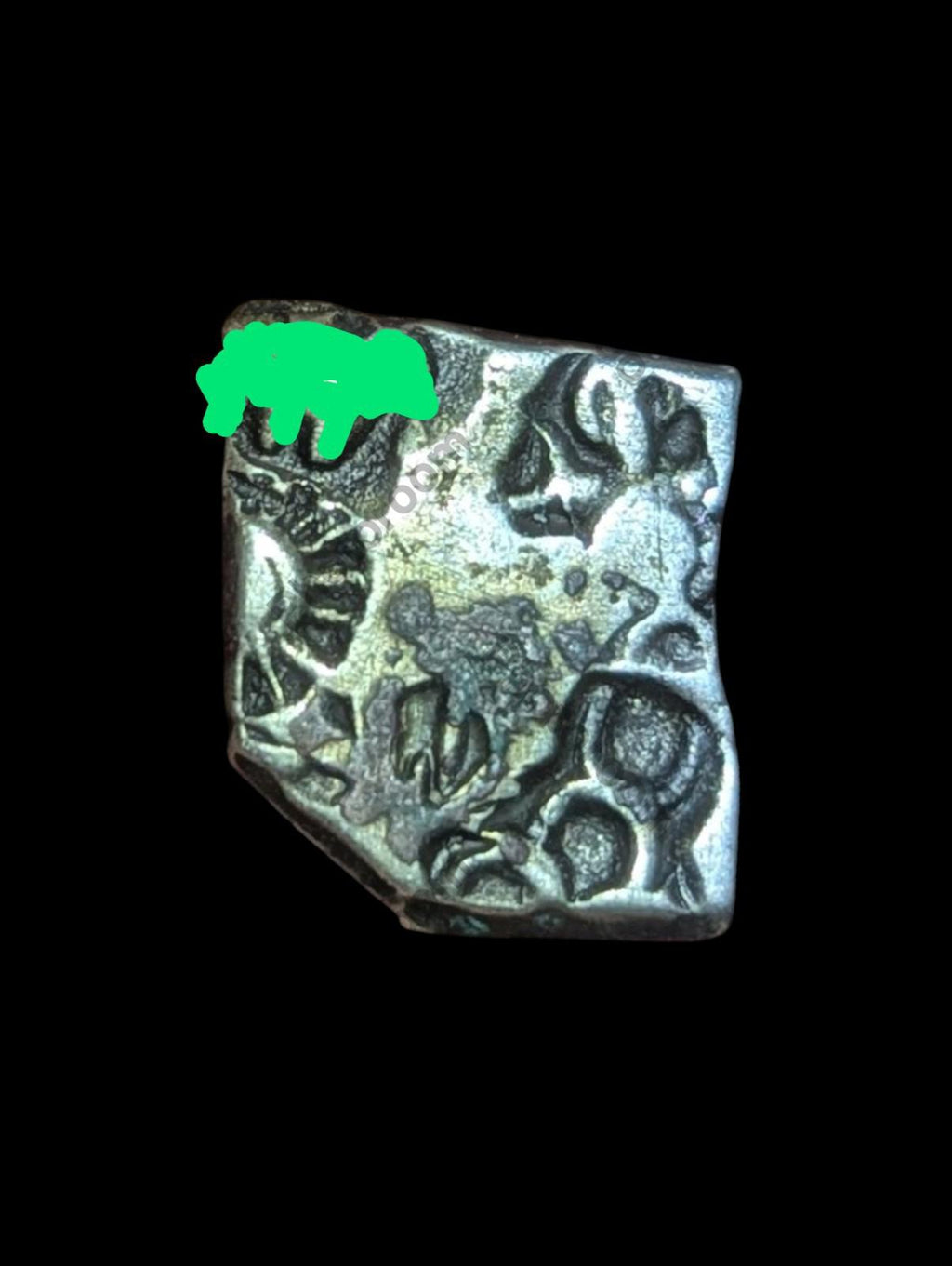 Inde ⭐ Vallée de l'Indus, pièce en argent Mayuriyan Punch ⭐ 300 av. J.-C. 🦁 Lion