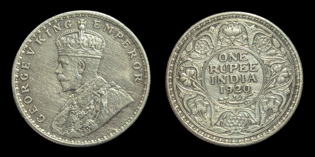 1920年英属印度一卢比银币品相极佳
