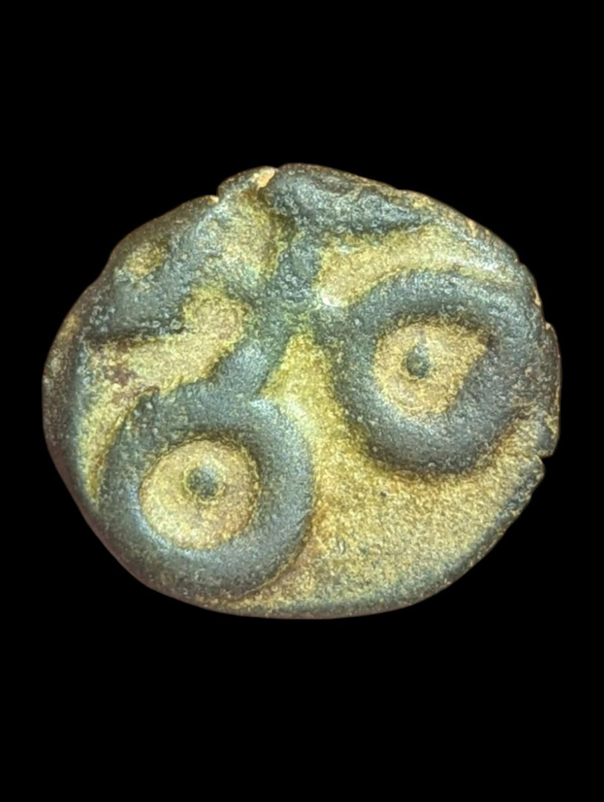 Inde ancienne Satavahana 130 av. J.-C. Pièce de potin en éléphant Sivasri Pulumavi Karashapana
