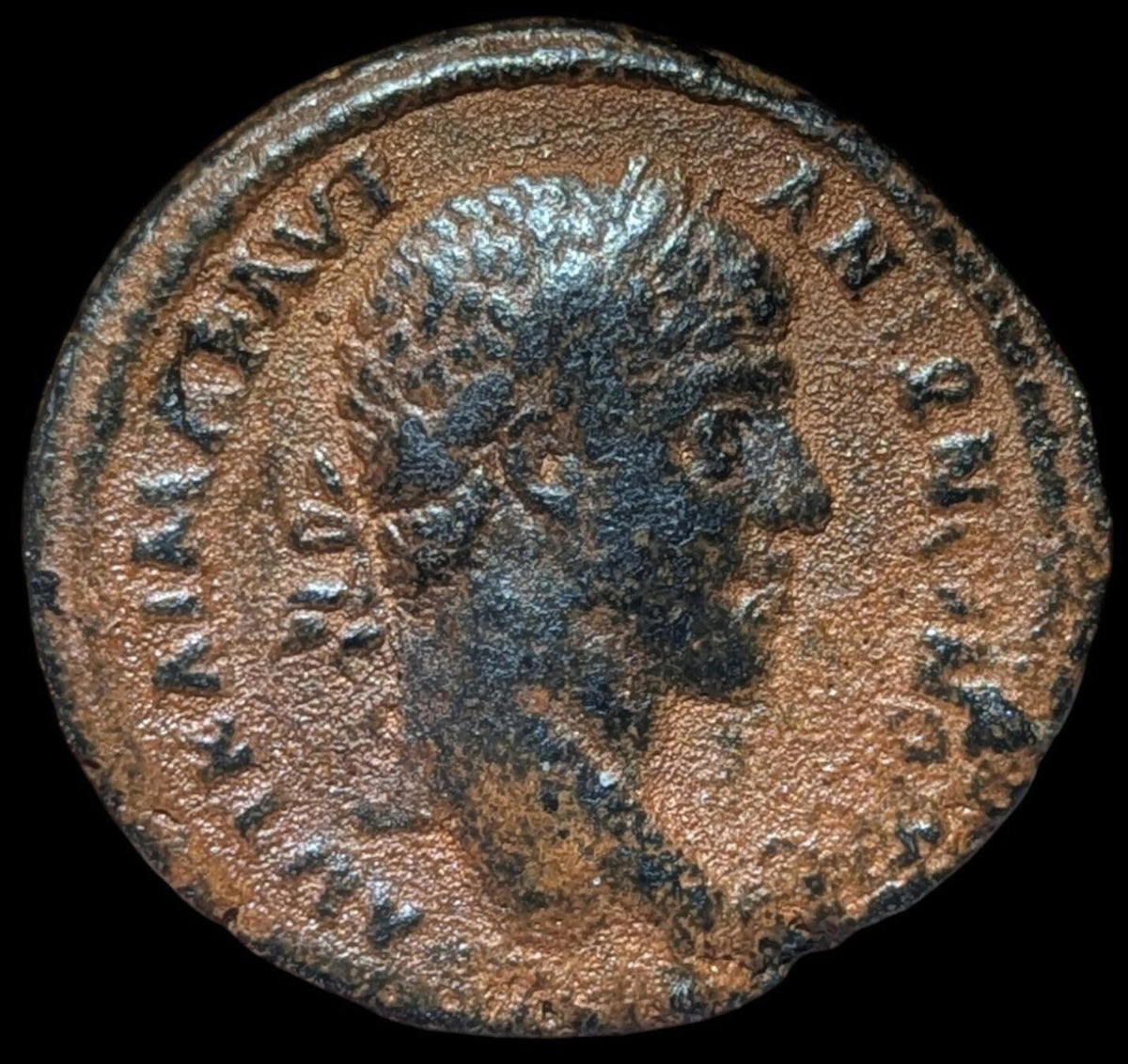 Tétradrachme de bronze d'Élagabal avec Tyche, Empire romain antique, 17 g