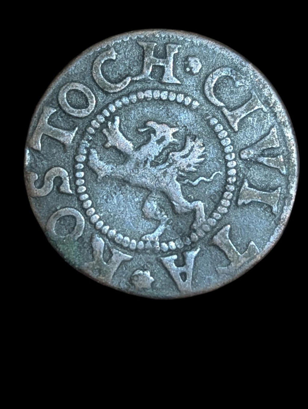 Allemagne États allemands Ville de Rostock 1725 Pièce de 3 Pfennig