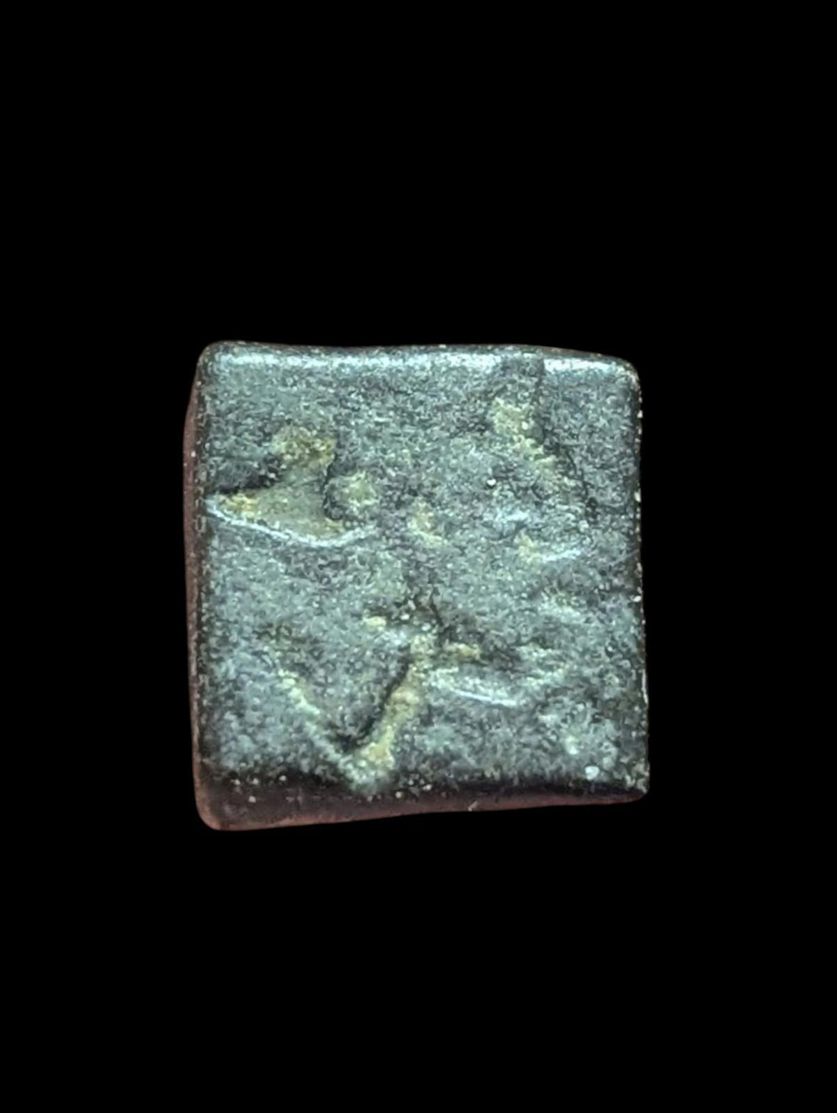 印度⭐印度河流域孔雀王朝 冲压铜币⭐乌贾因地区 公元前300年 稀有