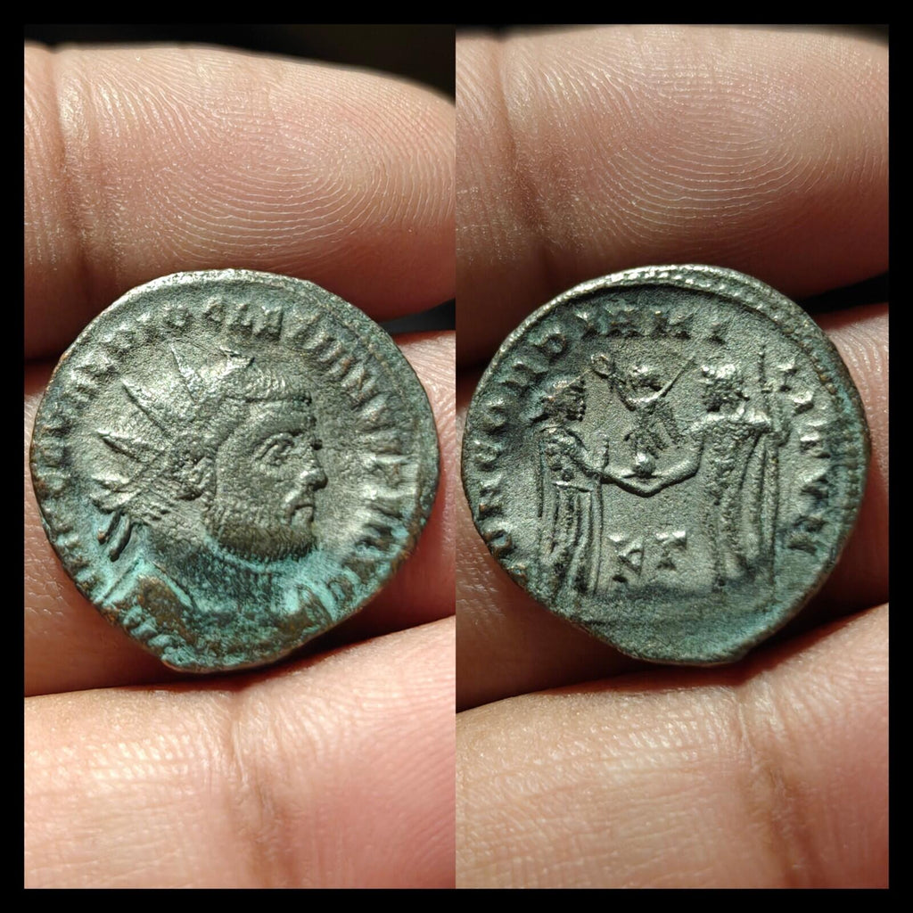 Dioclétien 287 ap. J.-C. Antoninien Empire Romain CONCORDIA TEMP Monnaie Rare