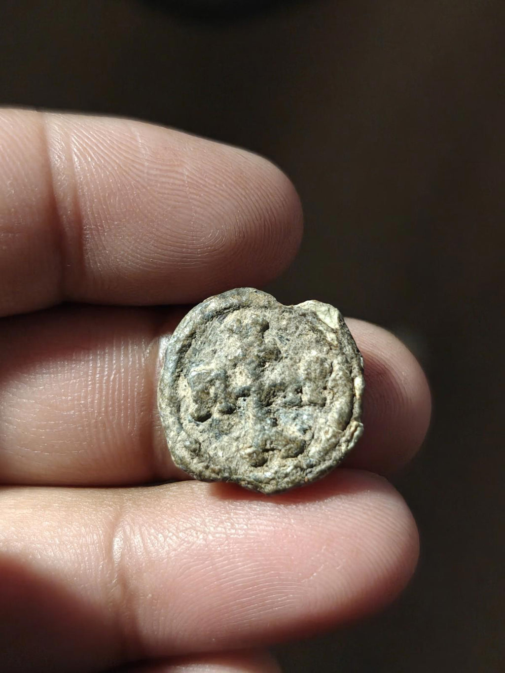 Rare Original ancient BYZANTINE LEAD SEAL John son of Meze patrikios seventh ce