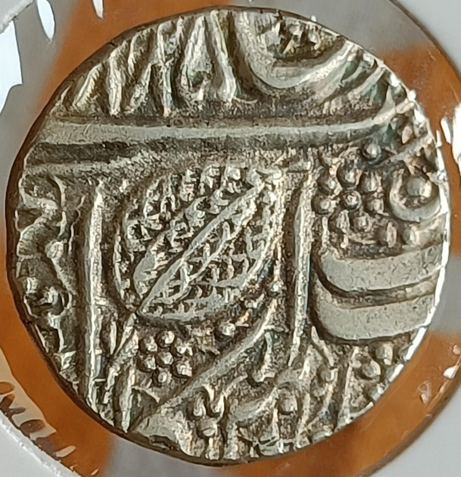 #KN-46#India-Sikh Empire silver Rupee of Maharaja Ranjit Singh 1885/98 Top grade