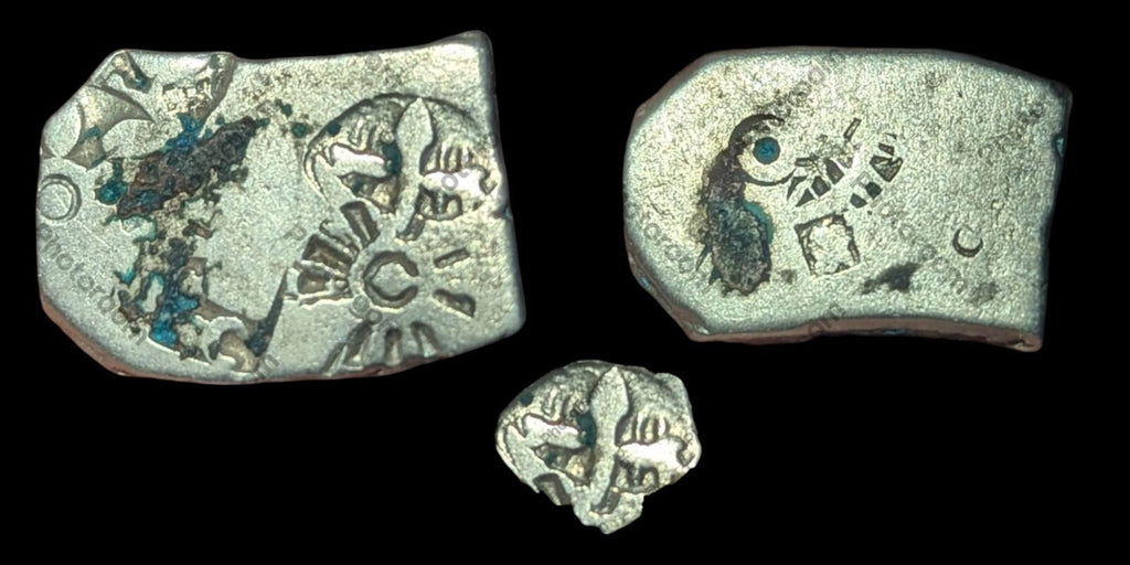 India Bengal INDUS Valley Mayuriyan Punch silver Coin 300 BC BIRD Symbol