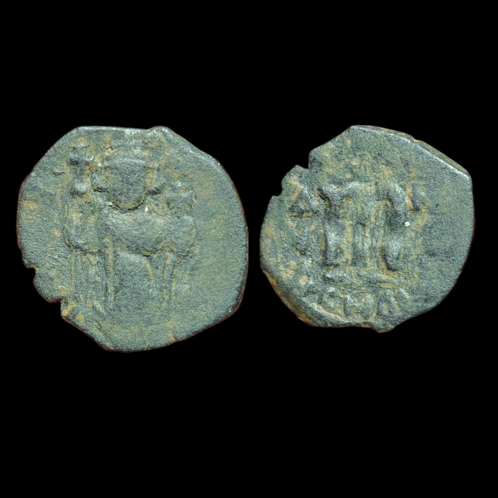 Arab Byzantine Umayyad Caliph. Mu'awiya Hims Emessa in Sorya Islamic Coin"'