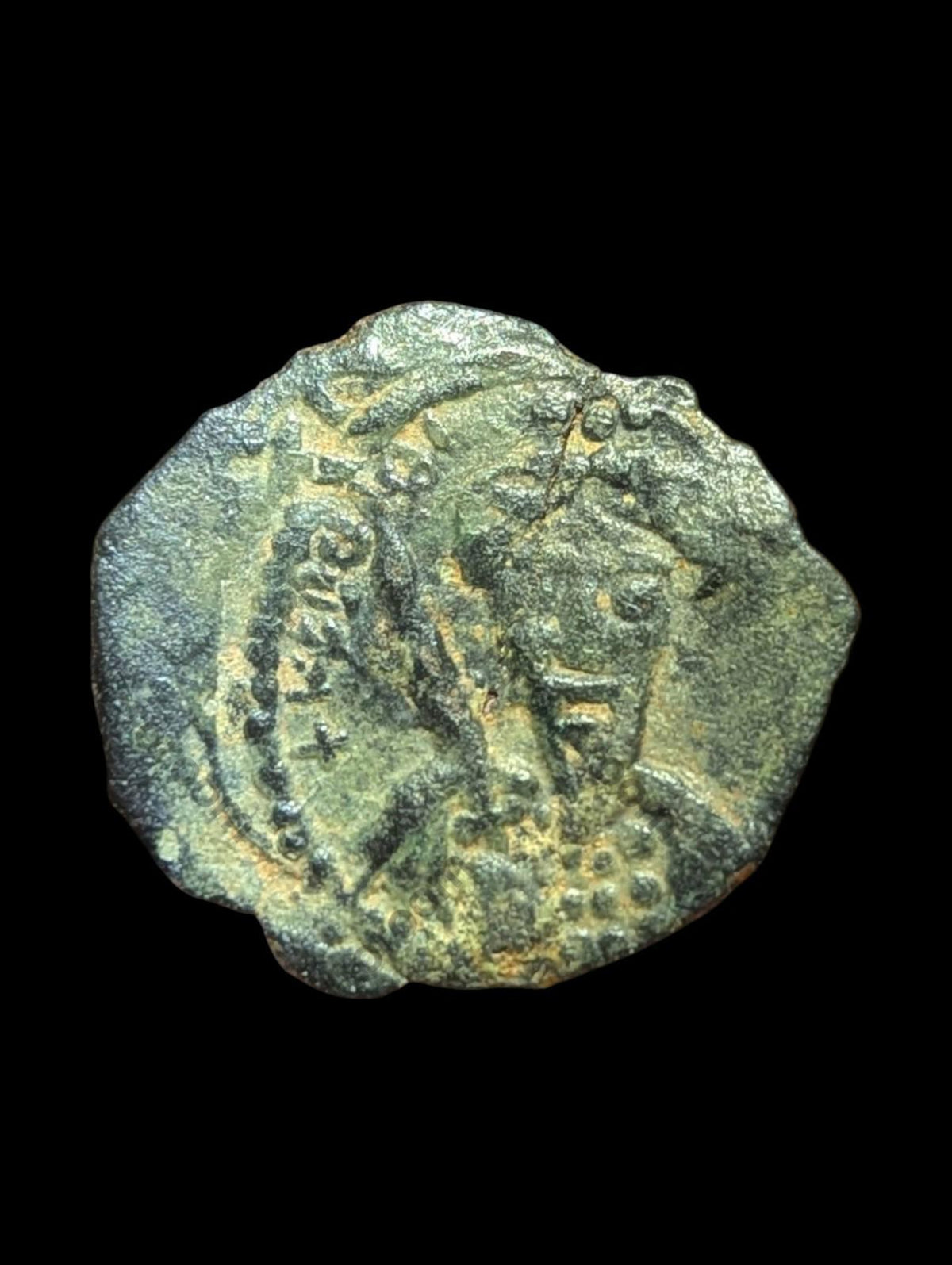 Follis en bronze des Croisés - Tancrède Saint Pierre avec turban - 2e type Antioche