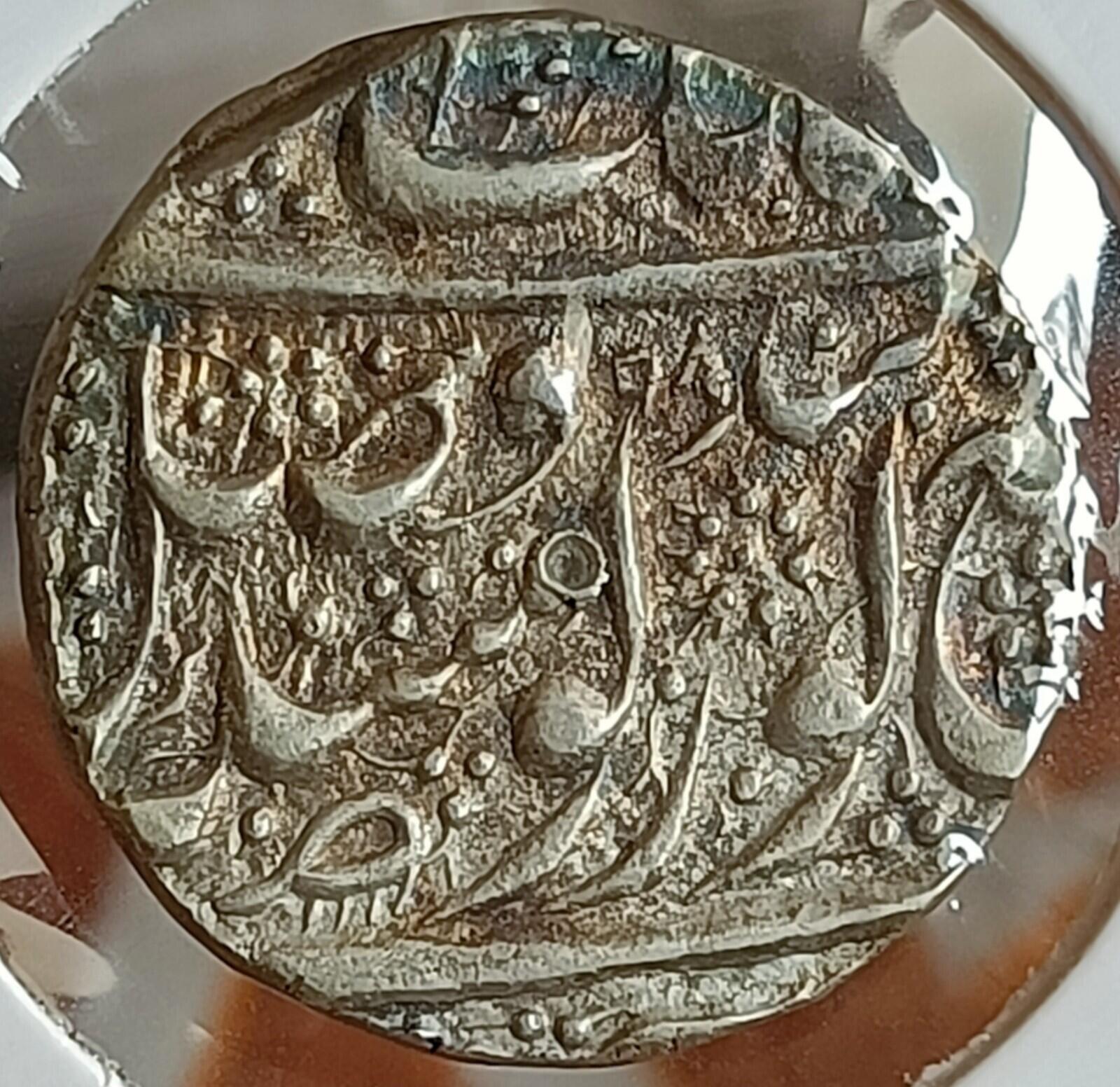 #KN-46#India-Sikh Empire silver Rupee of Maharaja Ranjit Singh 1885/98 Top grade