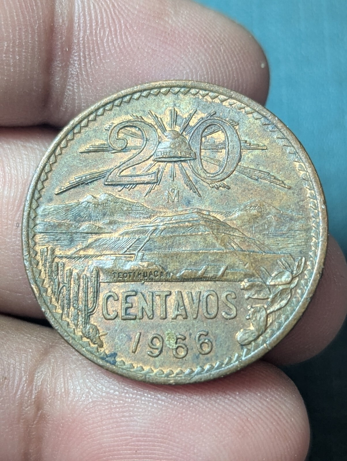 1966 ~ MEXICAN 20 CENTAVOS