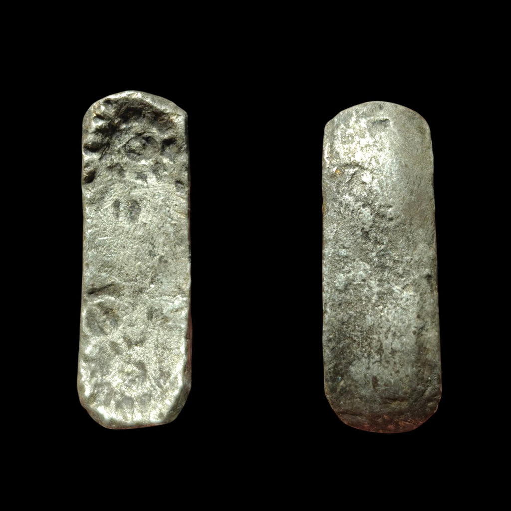⭐INDIA⭐. Ancient GANDHARA JANAPADA Authentic OLD 600 B.C Debased Coin Bent Bar.x