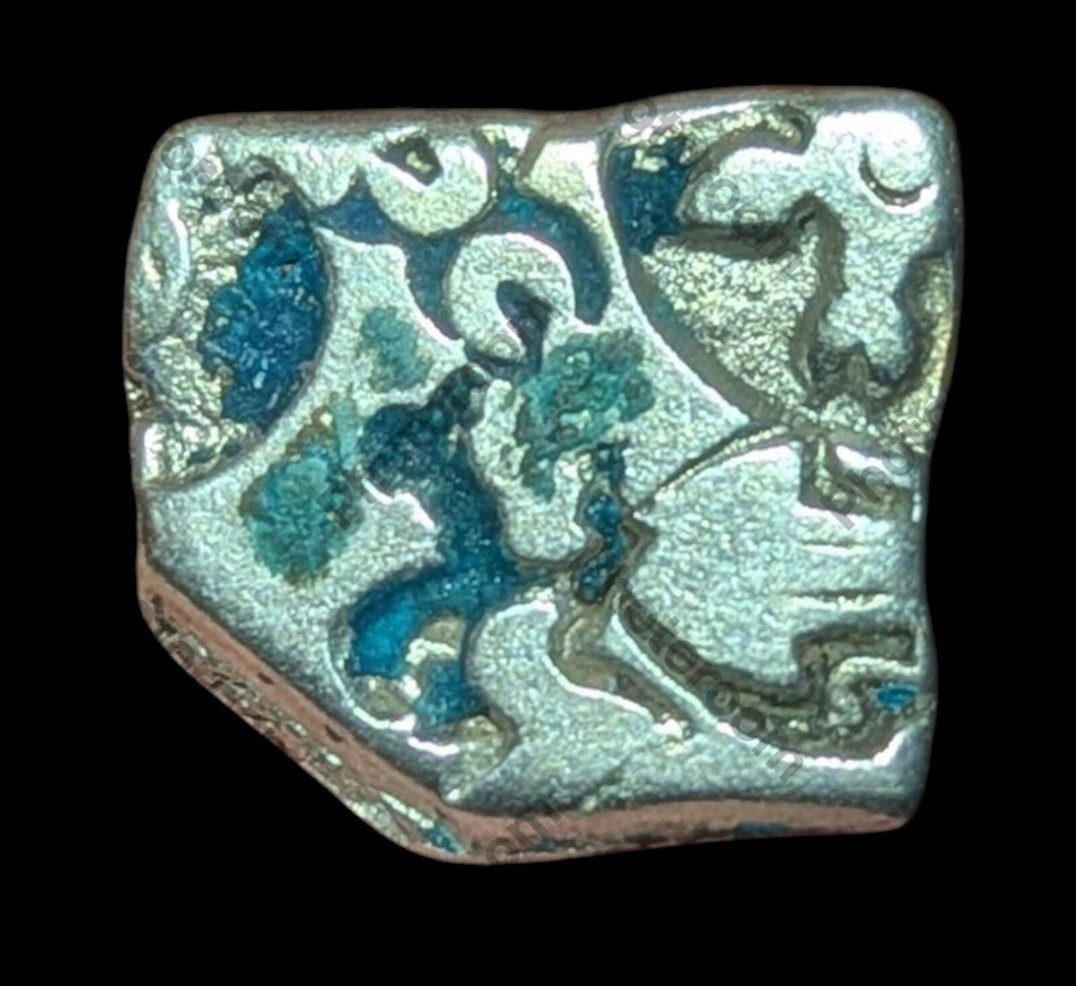India Bengal INDUS Valley Mayuriyan Punch silver Coin 300 BC FISH Symbol