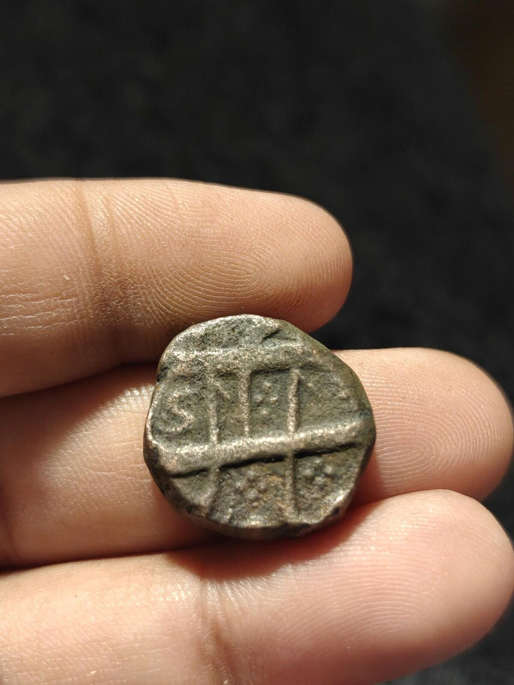 India  Carnatic Arcot Nawab Shah Alam II 1764–1807,  Half Paisa S Motif Rare
