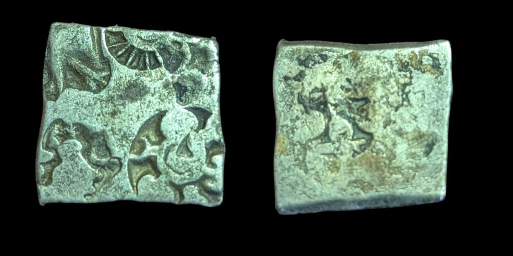 India ⭐ INDUS Valley Mayuriyan Punch ⭐ silver Coin 300 BC.!