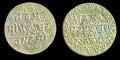 Authentic Sikh Religious token of GURU NANAK Ji approx 150-200 years old .