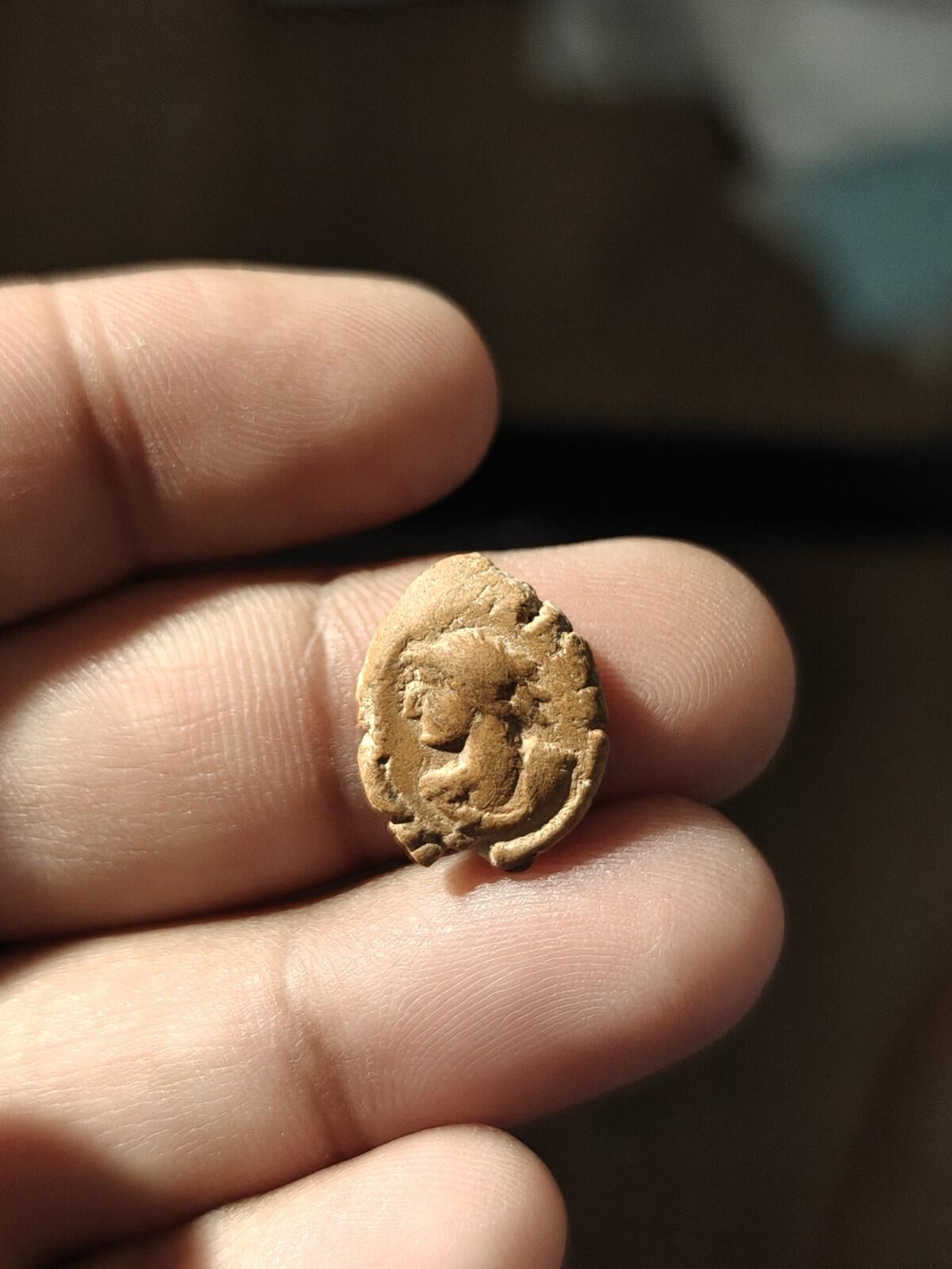 Ancient Greek Roman Circa 1st-3rd centuries AD. Terracotta Clay Bullae Tessera