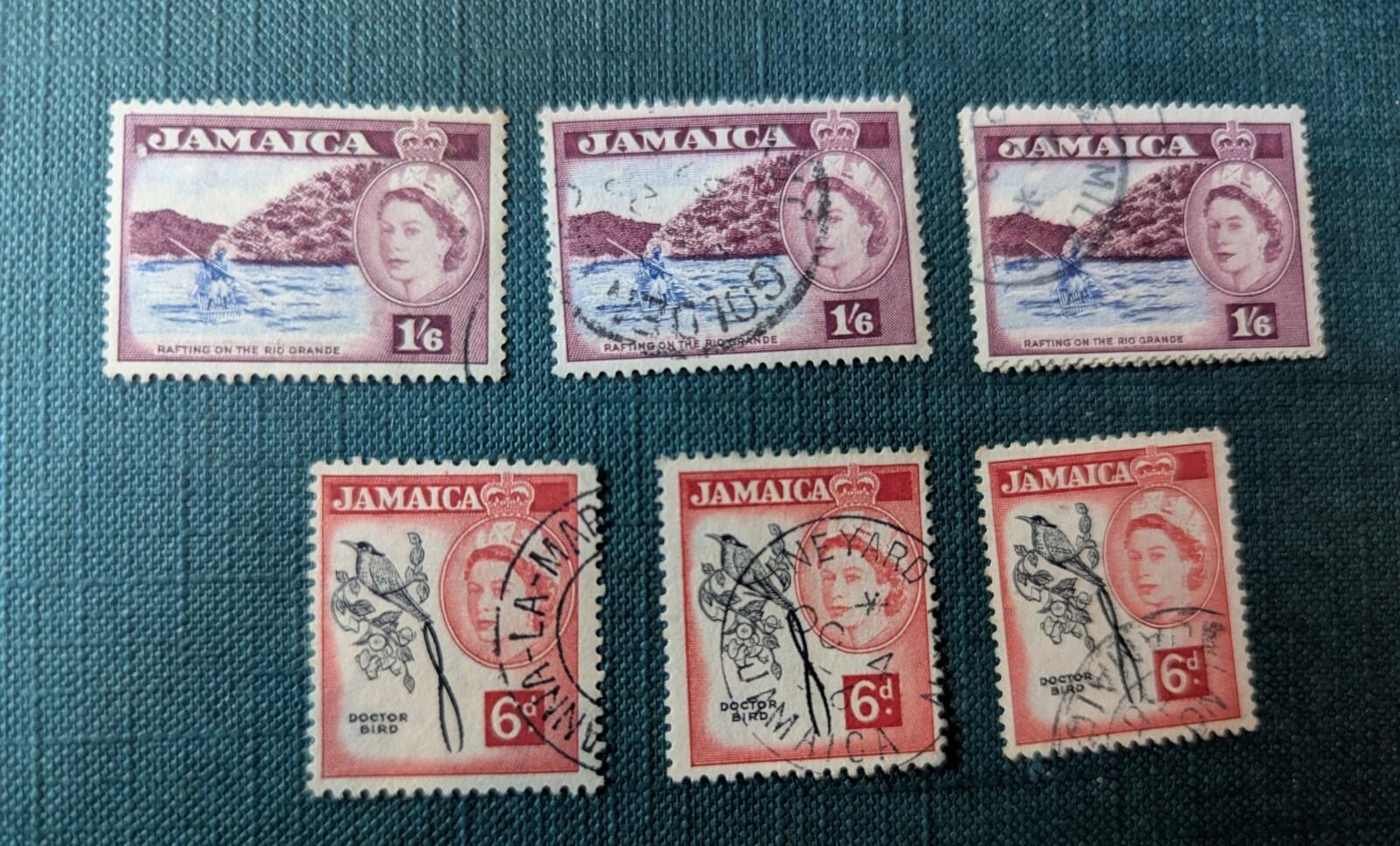 Jamaica Scott # 166 & 169- Used Queen Elizabeth 1950