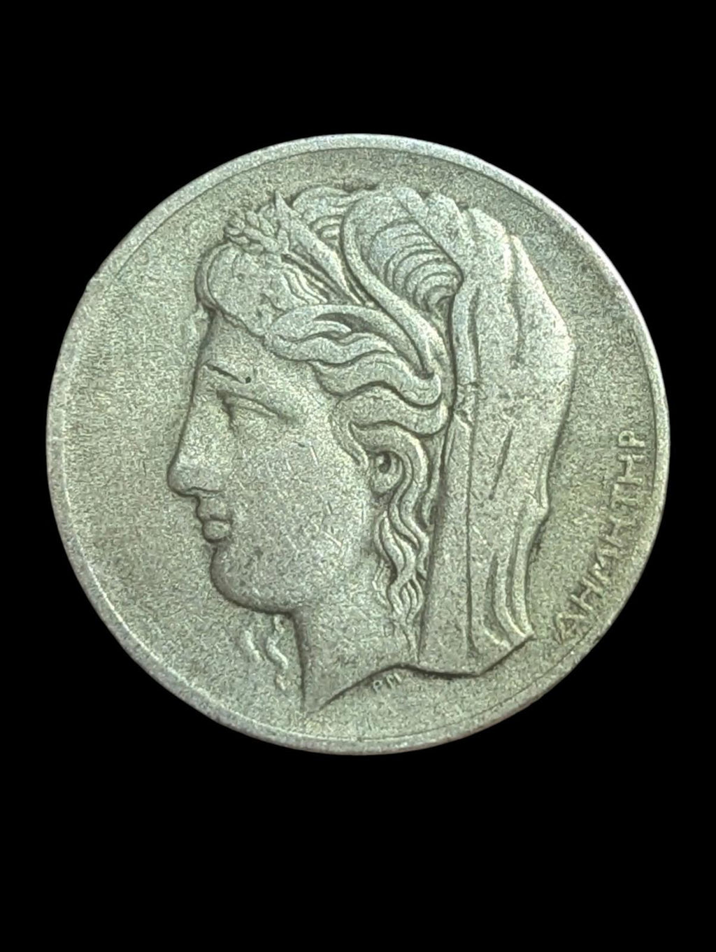 1930年 希腊 谷物女神得墨忒耳 古董真品 10德拉克马硬币