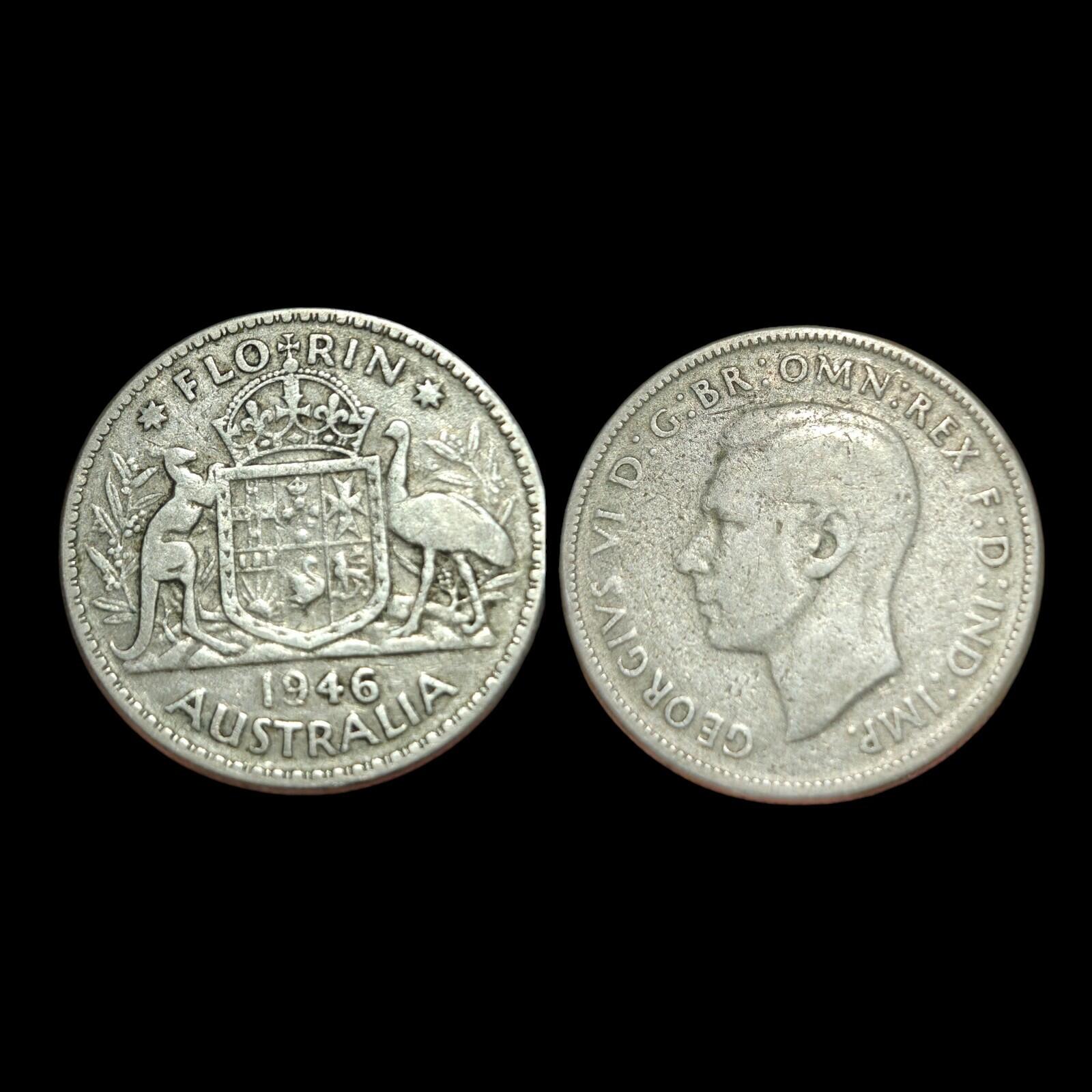Pièce de 2 florins en argent 50 % d'Australie de 1946