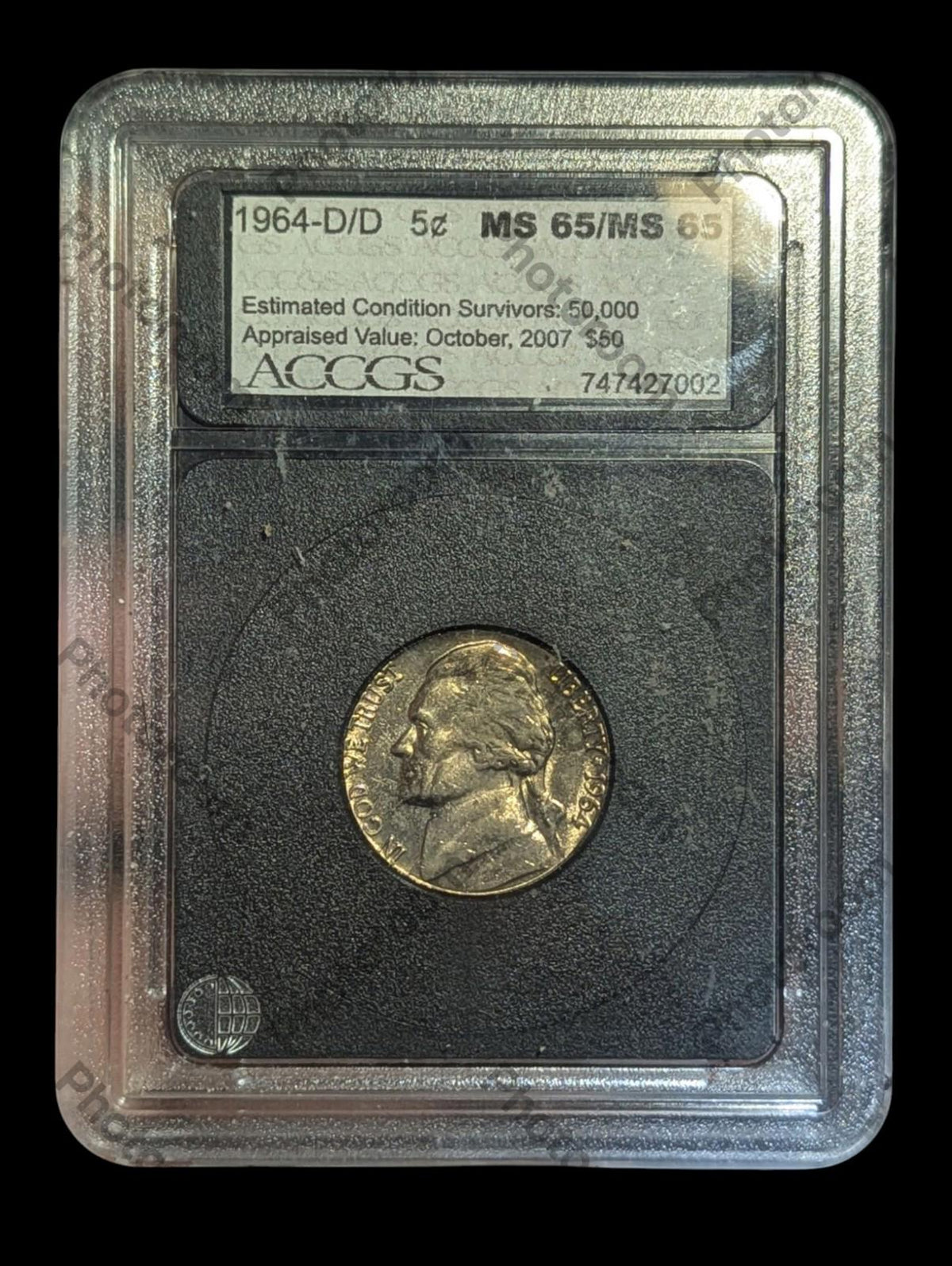 1964-D/D RPM FS-501 Jefferson Nickel ACCGS MS65 ~ RARE ! Erreur clé