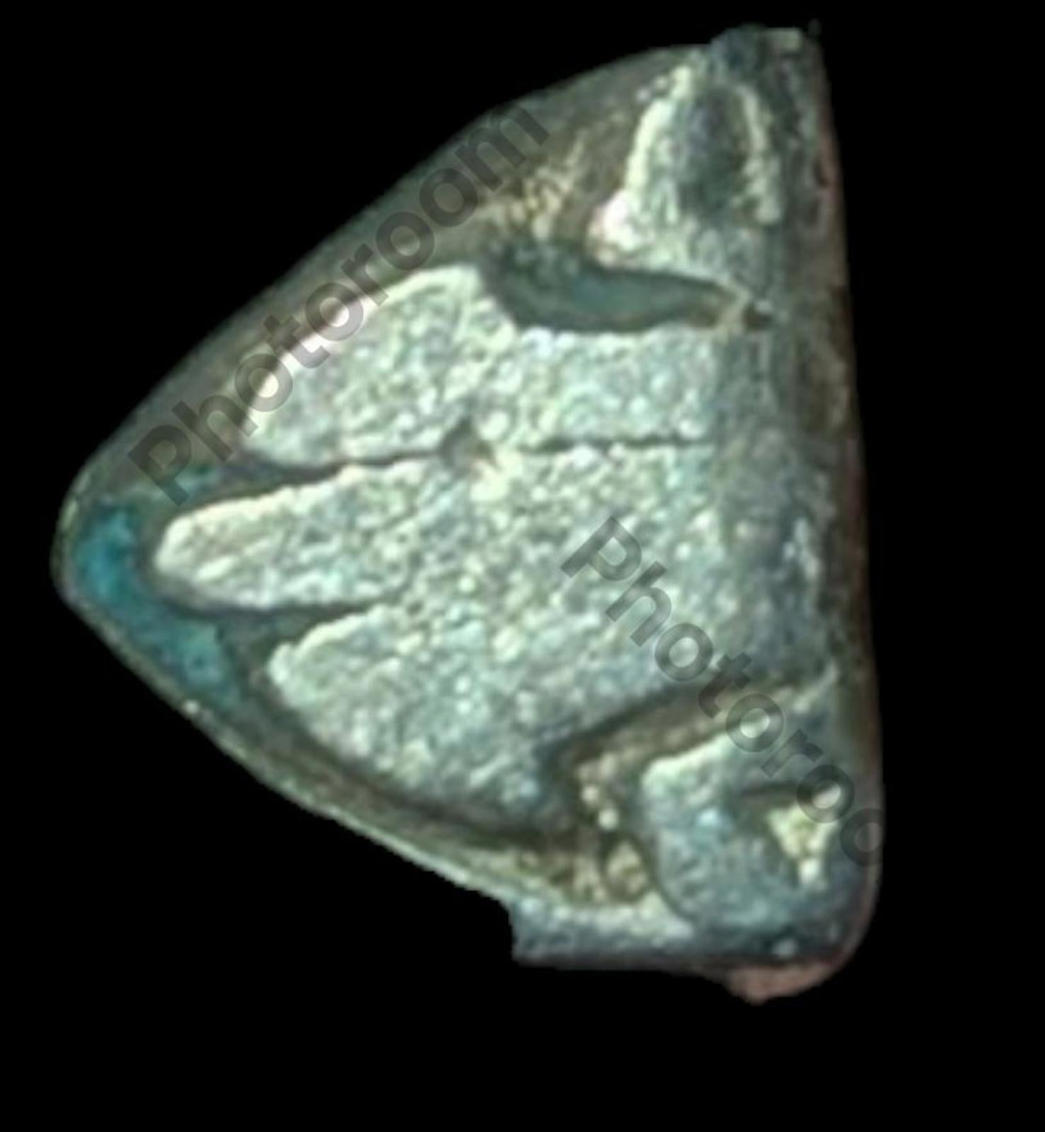 India Bengal INDUS Valley Mayuriyan Punch silver Coin 300 BC CRAB & Deer Symbol