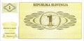 UNC 1990 SLOVENIA 1 TOLAR - PAPER MONEY UNCIRCULATED BANKNOTE