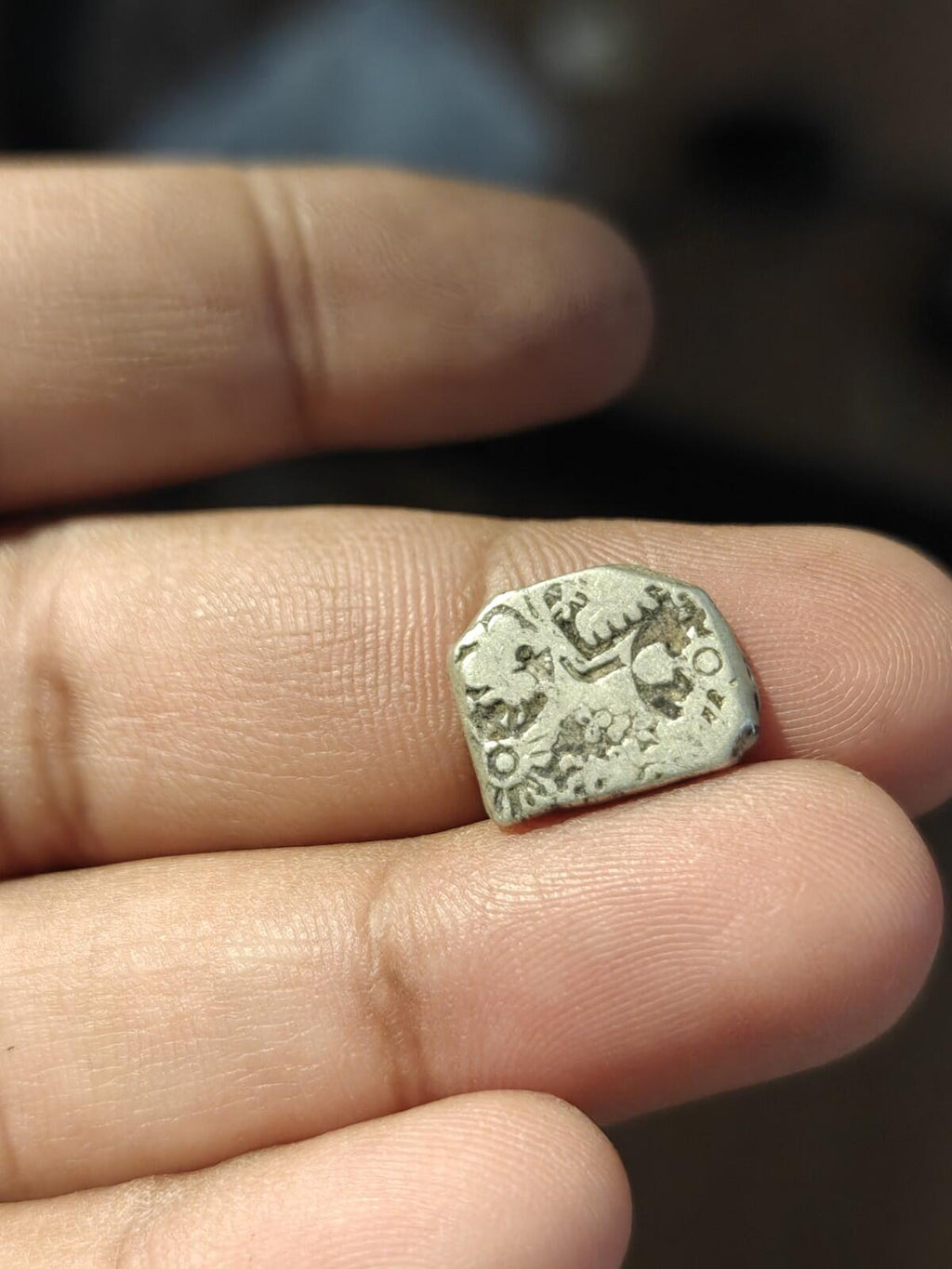 Magadh Silver Coin Ancient Punch Mark 400 BC Mauryan Dynasty India