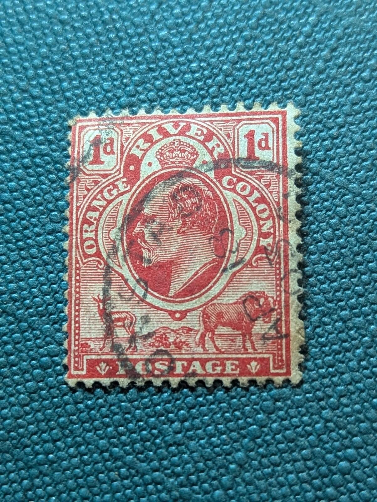 SG140 1903 1 d ORANGE FREE STATE King Edward VII with gnu and antilope