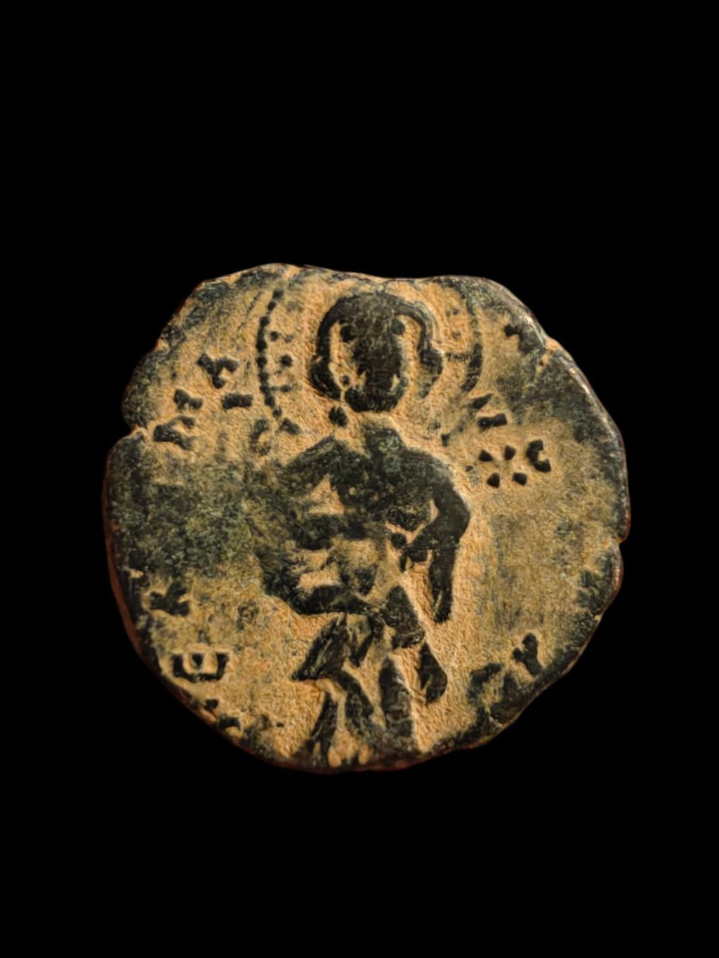 ARAB BYZANTINE Zangid Atabegs JESUS CHRIST Ancient ISLAMIC Coin 1145 AD