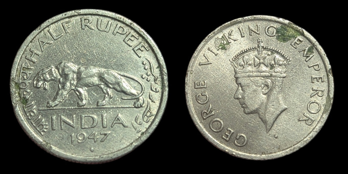 British India Colony KING GEORGE VI-1947  Rupee Rare date .
