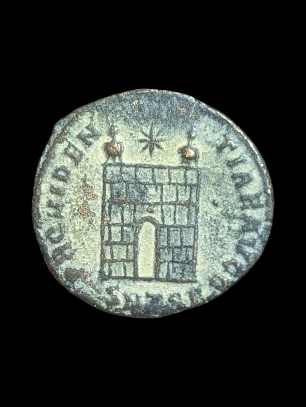 Constantine Caesar Rare genuine Ancient Roman coin Camp-gate ThessalonicaMint