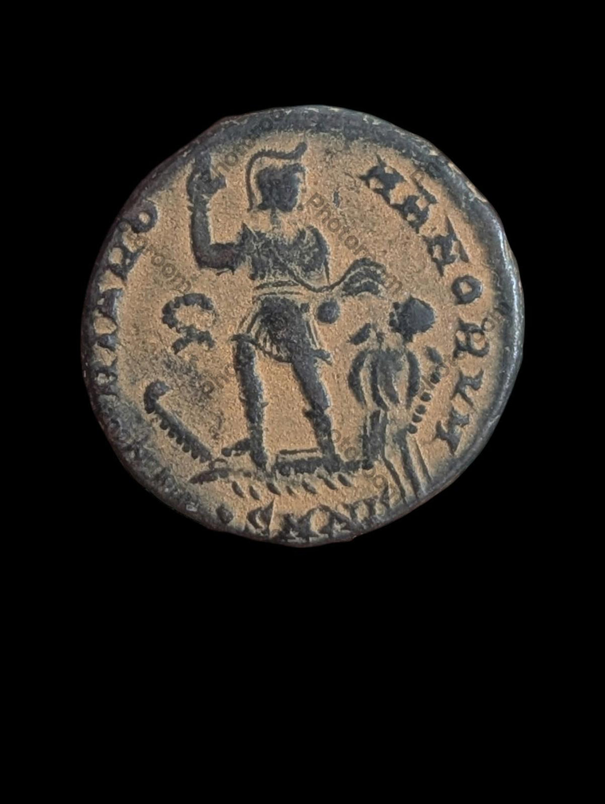 Monnaie, Gratien, Follis, 378-383, NicomédieBronze, RIC:14a GLORIA ROMANORVM, 5,6 G