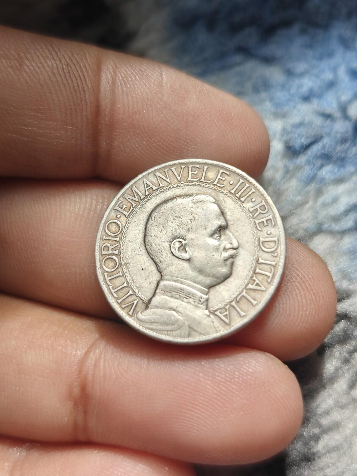 REGNO 2 LIRE 1912 LIRA ITALIANA VITTORIO EMANUELE III RE D' ITALIA ARGENTO