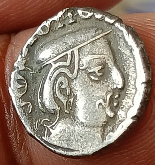 #AB52#India SILVER coin of VIJAY sena Western Kshatrapas.Indo-Scythian rulers
