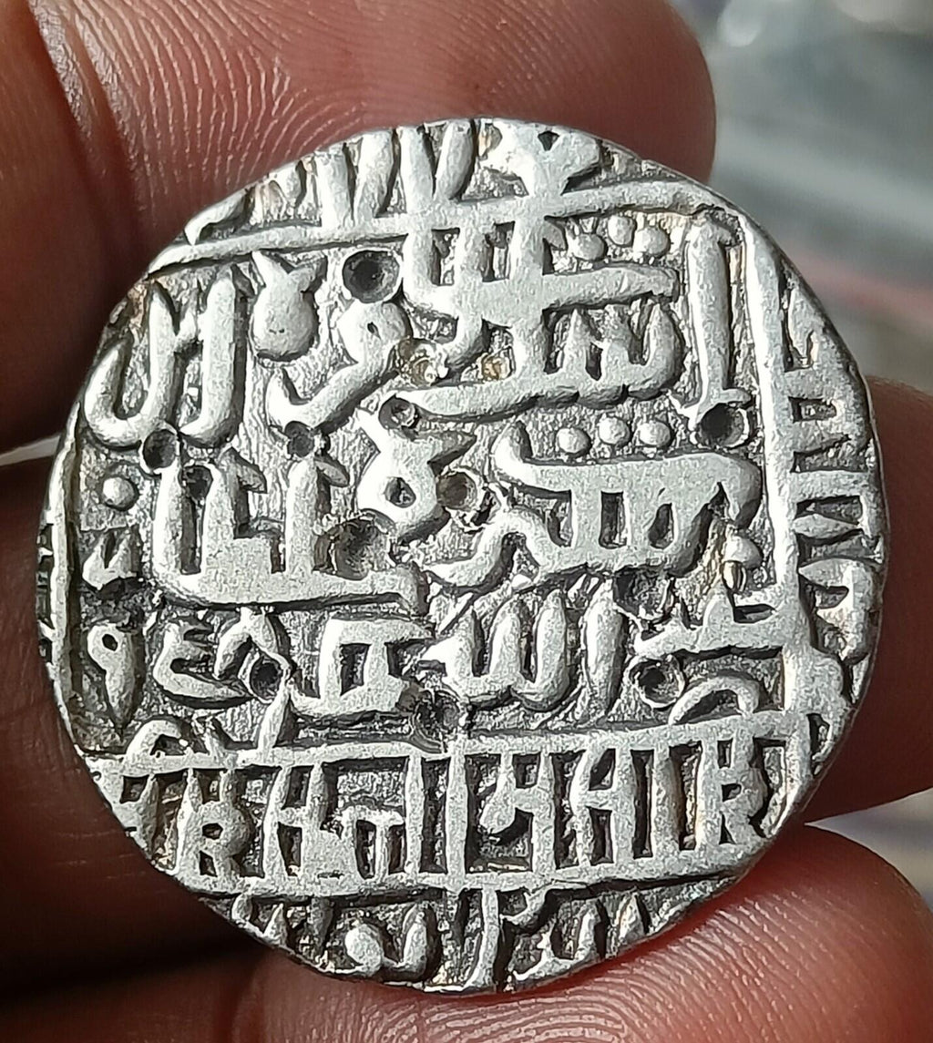 #V10# India Delhi sultanate silver Rupee Ruller ISLAM SHAH SURI 1550-1560AD Rare