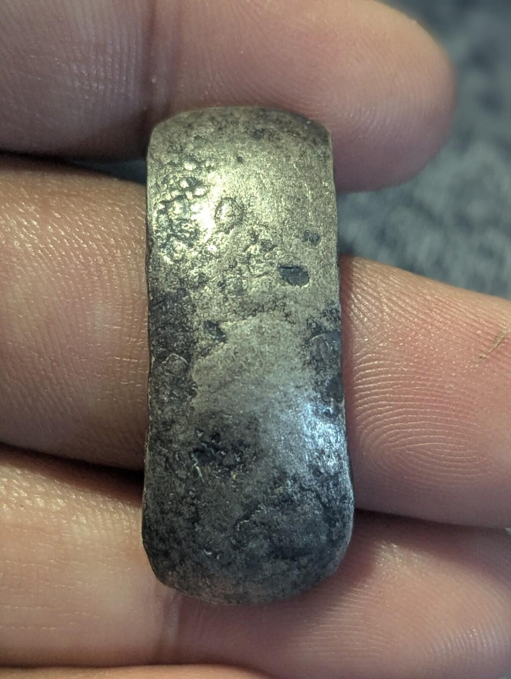 ⭐INDIA⭐. Ancient GANDHARA JANAPADA Authentic OLD 600 B.C Silver Coin Bent Bar