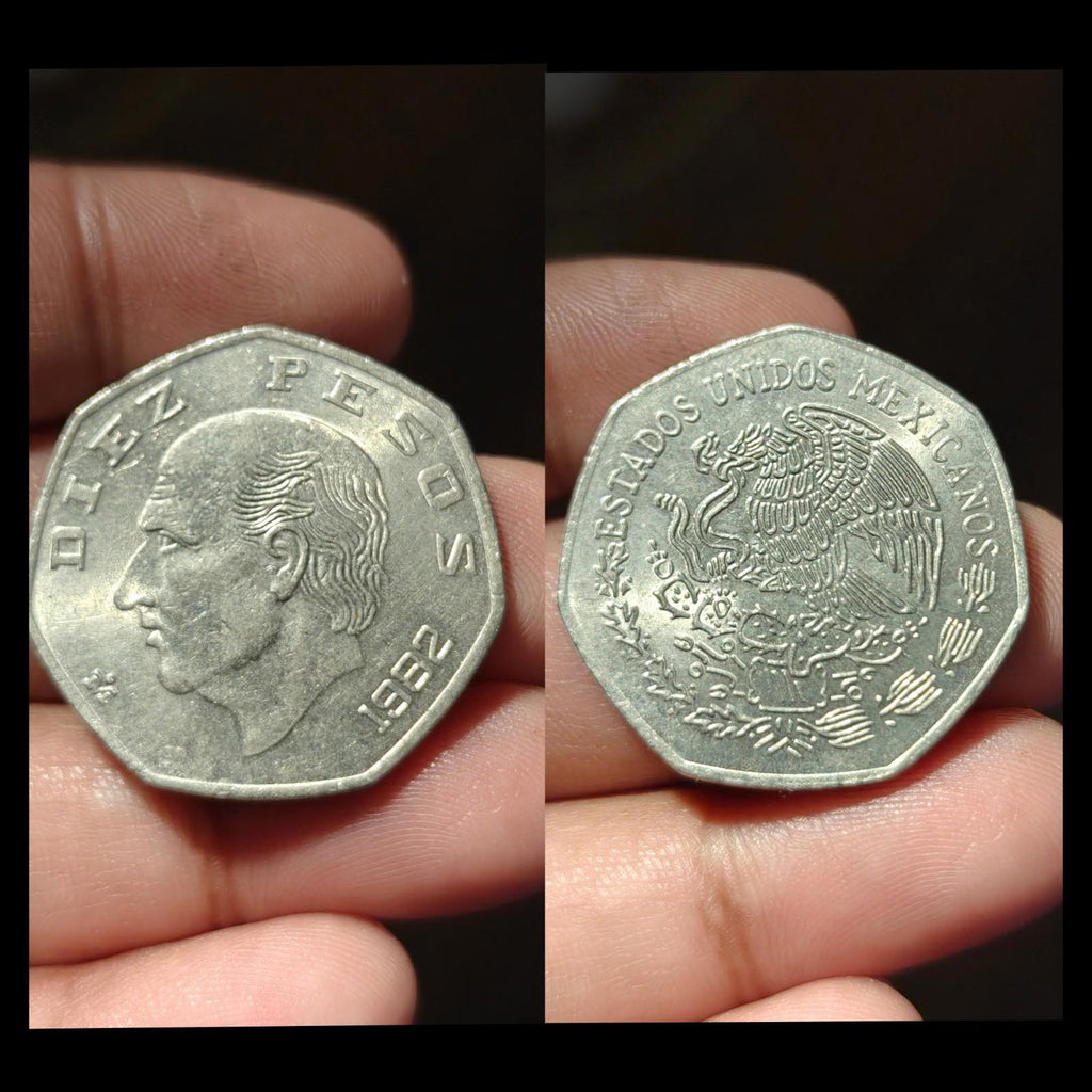1982 Mexique Dix 10 Pesos Miguel Hidalgo Emblème National#