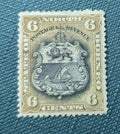 North Borneo 84, .Michel 73. Coat of Arms,1897 Distorted Gum