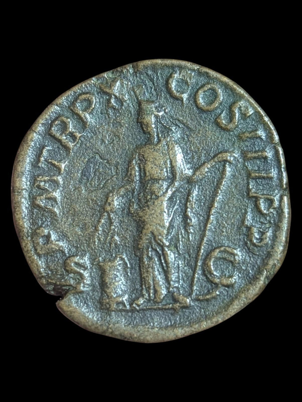 222-235 AD Roman Empire Severus Alexander Bronze Sestertius Mars Ancient Coin!