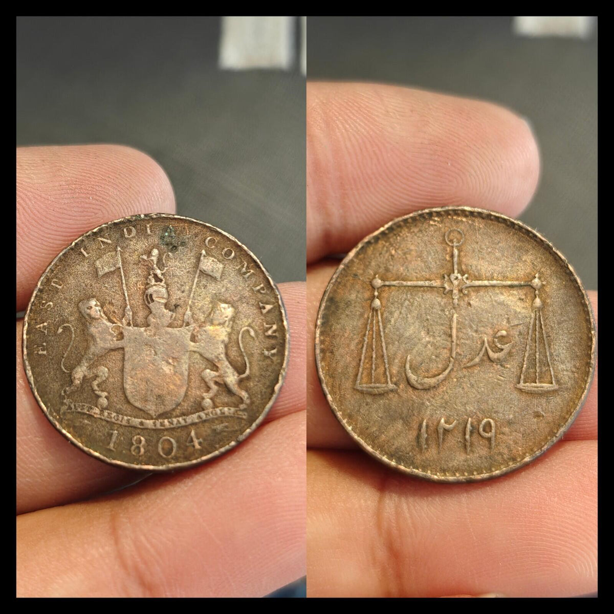 Monnaie Indes (Présidence de Bombay, britannique) 1/2 Pice 1804 KM204