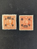 China Martyrs Issue Surcharged Unused Stamp Two Varieties Rare