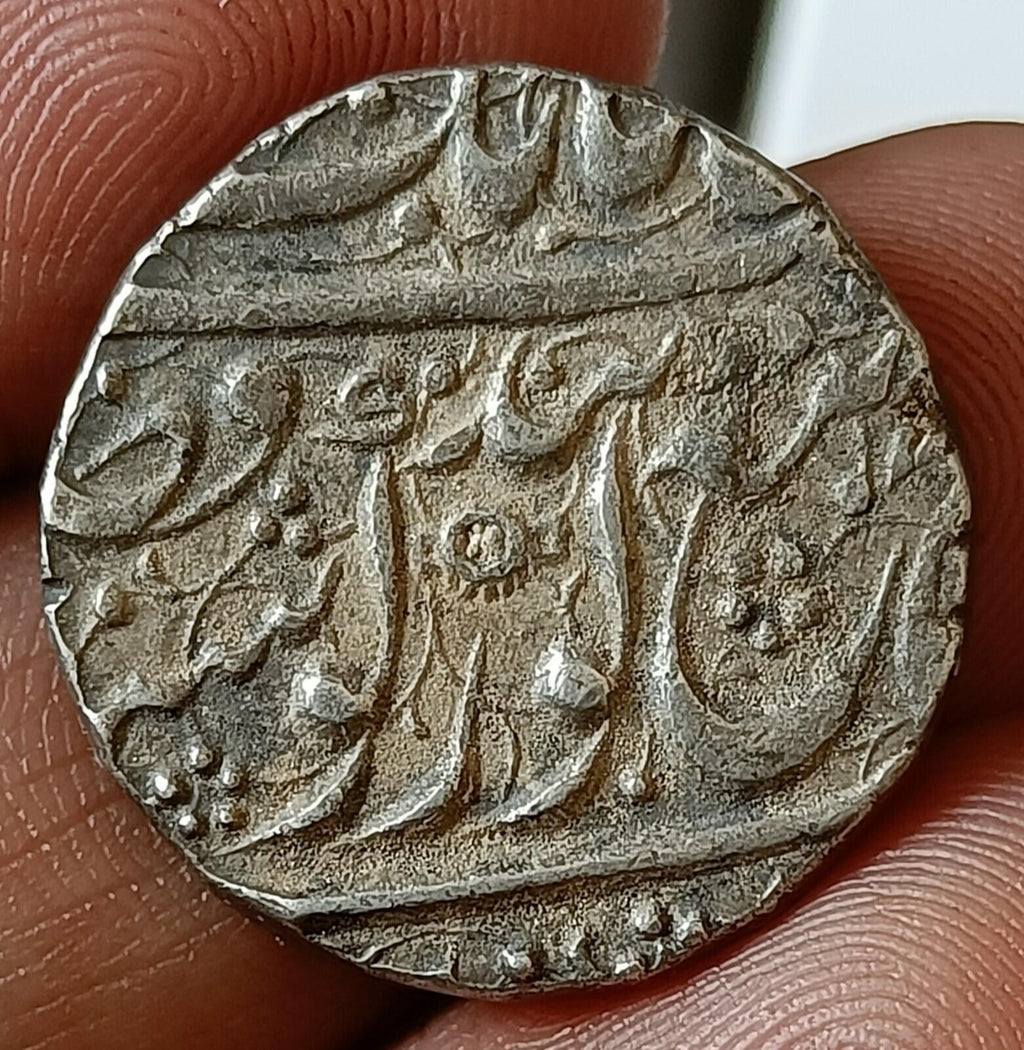 #KN-34#India-Sikh Empire silver Rupee of Maharaja Ranjit Singh 1875 VS Top grade