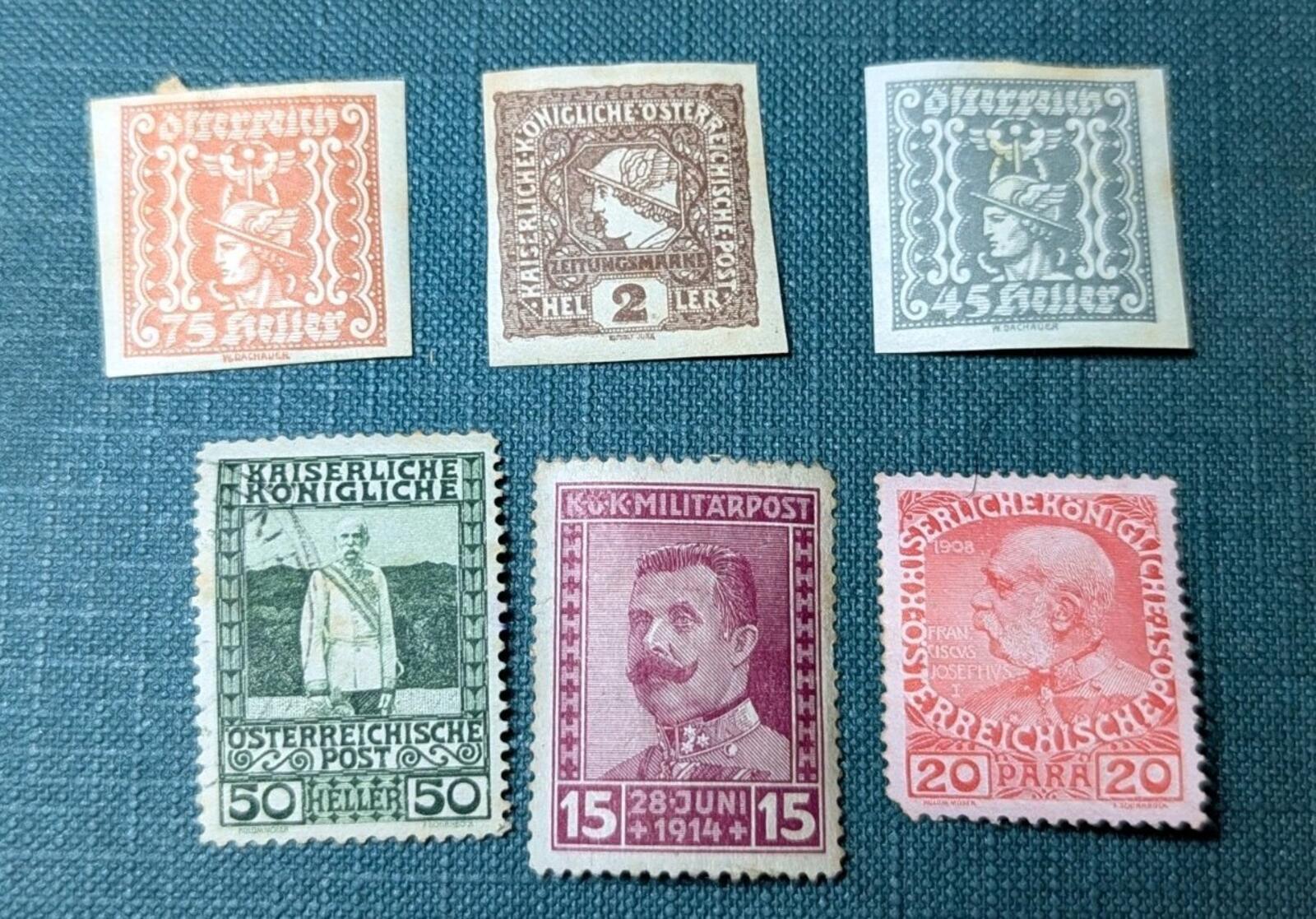 AUSTRIA. Group Of OGNH Stamps From 1908 -1921 Scarce Included Bosnian