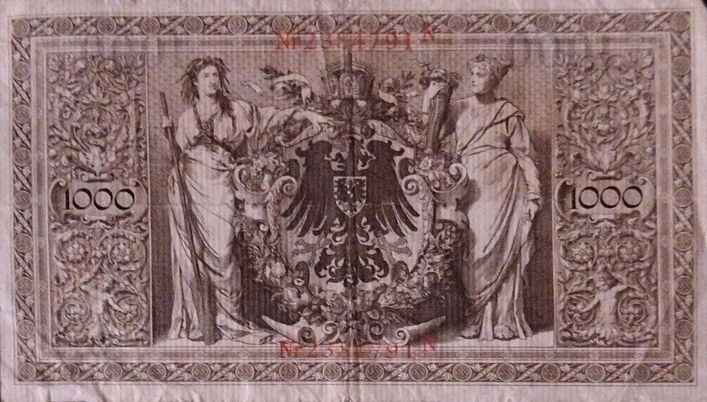 德国，纸币，1000马克，1910年