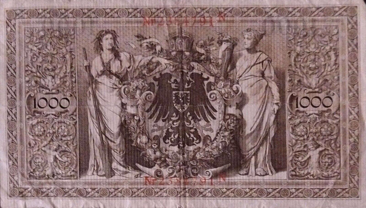 德国，纸币，1000马克，1910年