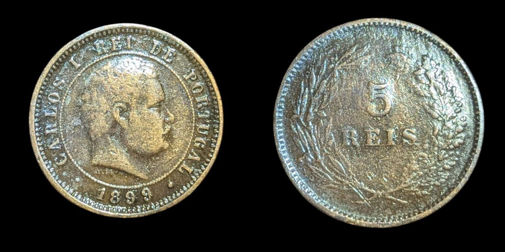 Portugal, 5 Reis, 1899, CARLOS I, KM# 530, Pièce en bronze 🇵🇹