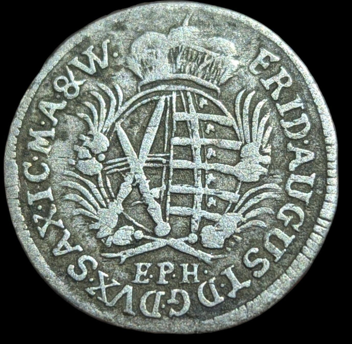 SAXONY - ALBERTINE: 1/24 Thaler 1698 EPH, Leipzig FREDERICK AUGUSTUS I